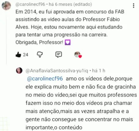 Depoimento de aluno 12