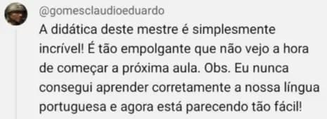 Depoimento de aluno 15