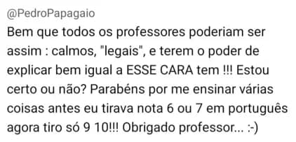 Depoimento de aluno 17