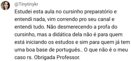 Depoimento de aluno 5