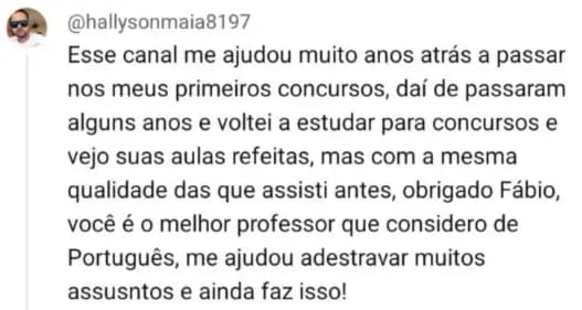 Depoimento de aluno 8