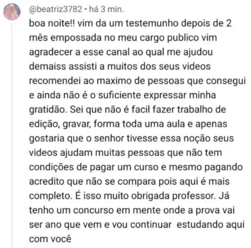 Depoimento de aluno 9